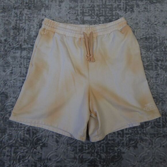 The North Face Shorts Women's Large White Apricot Ice Tie Dye Drawstring Bermuda - Picture 1 of 10